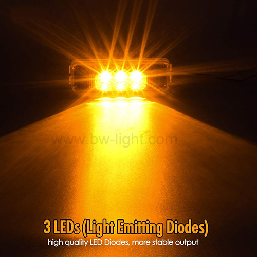 Mini luci laterali a LED con guscio grigio ovale