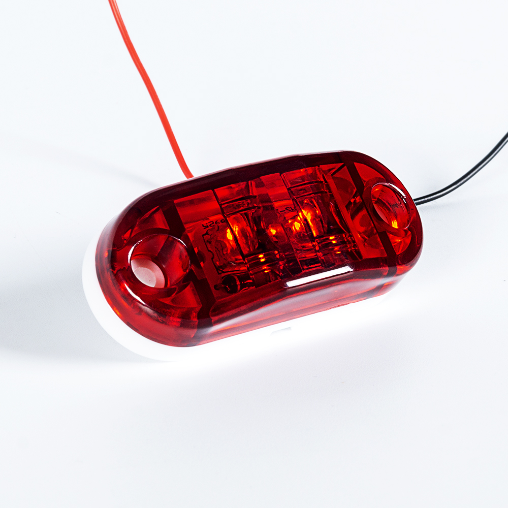 Luce di posizione laterale a LED rossa a forma di H da 3 pollici