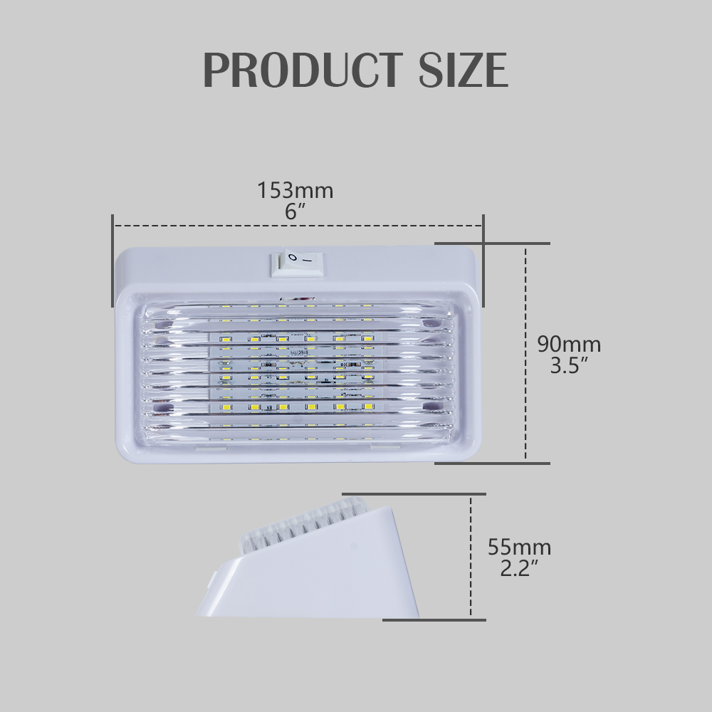 12v Luci da sole RV oblunghe 