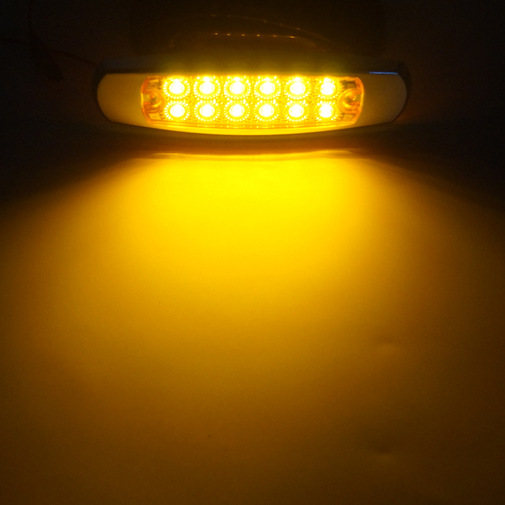 Giallo | rettangolare | luci di distance marcatore a LED con ferro cromo/inossidabile per auto