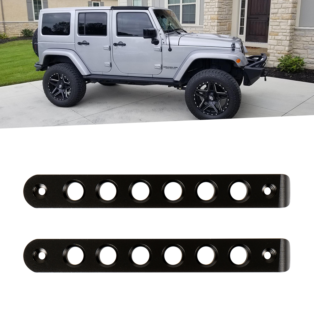 Jeep Wrangler/JK Spazzoti in alluminio Porta nera Grab Inserts 