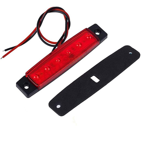 Luci per veicoli a LED con luce di ingombro laterale per barche rosse da 3,8 pollici