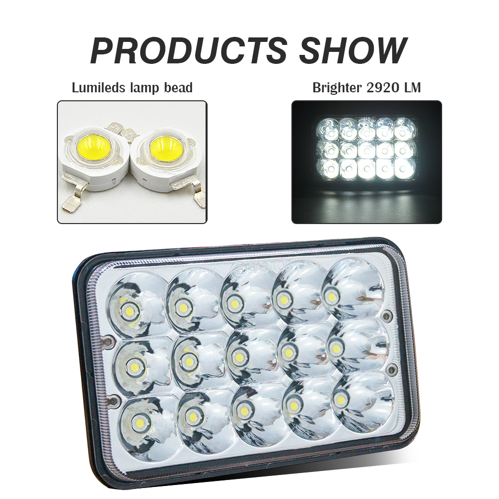 Feeli da lavoro rettangolare da 4x6 pollici Lampada Lampada Lampada