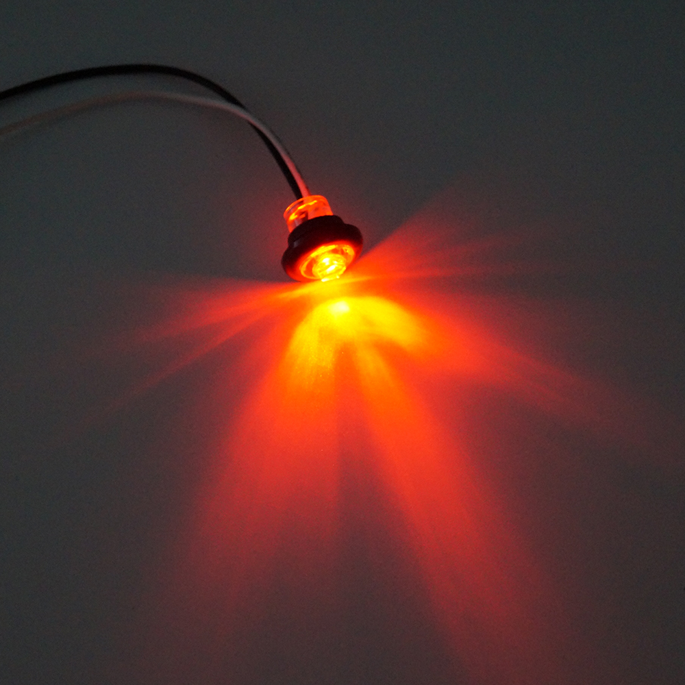 Luce marcatore laterale a LED rosso rotondo per rimorchi
