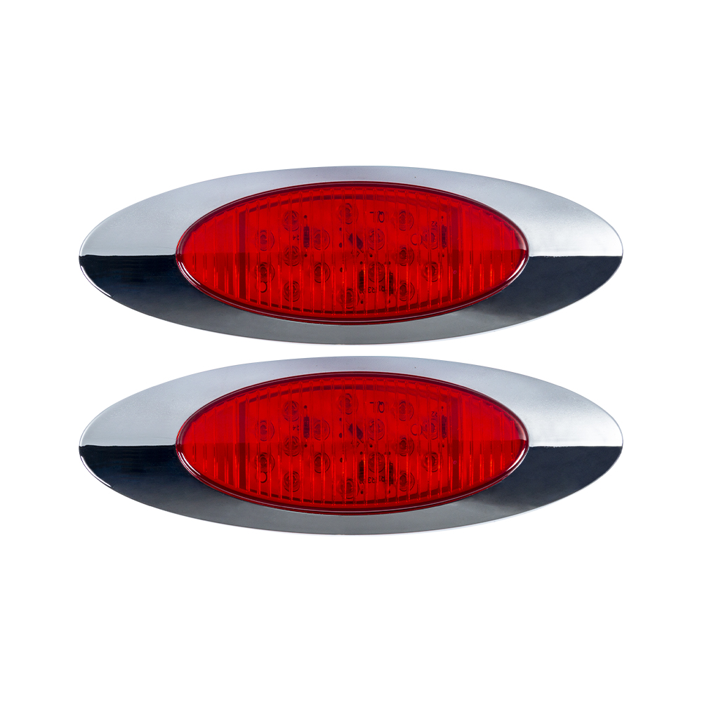 Rosso |Ovale |Luci di posizione laterali a led|